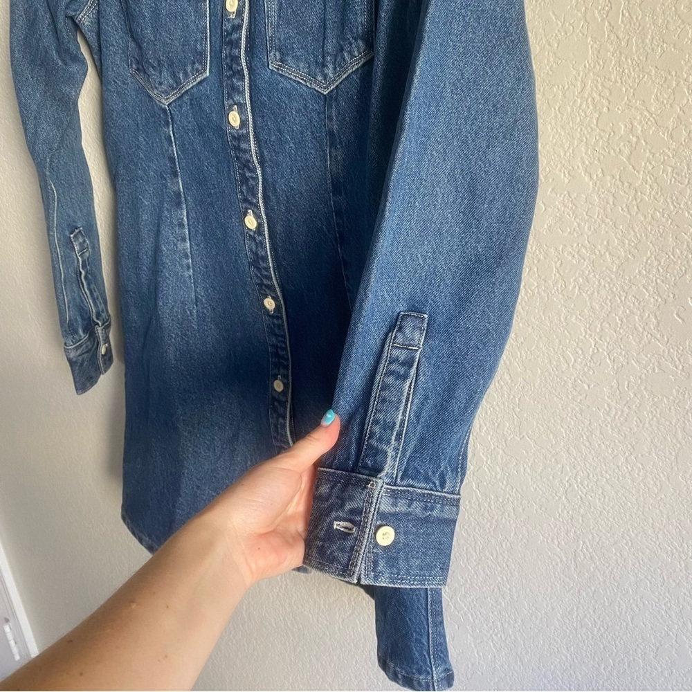 Levi’s Ellie Denim Collared Button-Front Shirt Dress - Picture 7 of 9